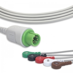 M&B 5 Lead Fixed ECG Cable - Snap Connector (G5128S)