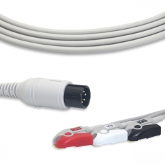 Comen 3 Lead Fixed ECG Cable - Pinch Connector (G3132P)
