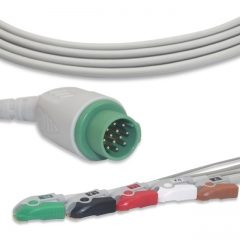 Schiller 5 Lead Fixed ECG Cable - Pinch Connector (G5125P)
