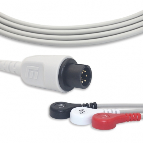 Mindray 3 Lead Fixed ECG Cable - Snap Connector (G3141S)