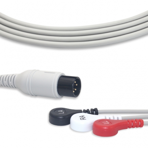 Mindray 3 Lead Fixed ECG Cable - Snap Connector (G3140S)