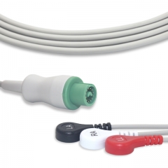 Fukuda Denshi 3 Lead Fixed ECG Cable - Snap Connector (G3133S)