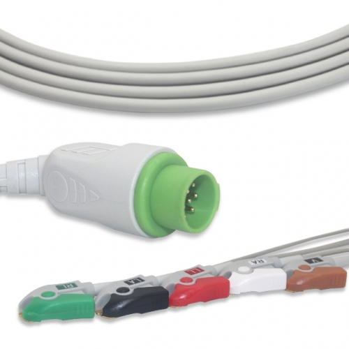 Fukuda Denshi 5 Lead Fixed ECG Cable - Pinch Connector (G5109P )