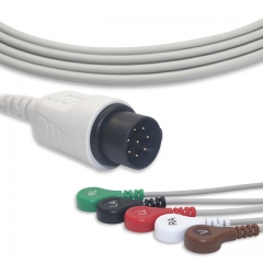 Nihon Kohden 5 Lead Fixed ECG Cable - Snap Connector (G5121S)