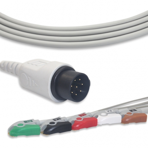 Nihon Kohden 5 Lead Fixed ECG Cable - Pinch Connector (G5121P)
