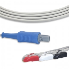 Huntleigh Healthcare 3 Lead Fixed ECG Cable - Pinch Connector (G3142P)