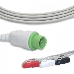 Fukuda Denshi 3 Lead Fixed ECG Cable - Pinch Connector (G3109P)