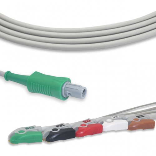PETAS 5 Lead Fixed ECG Cable - Pinch Connector (G5148P)