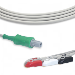 Tian Rong 3 Lead Fixed ECG Cable - Pinch Connector (G3154P)