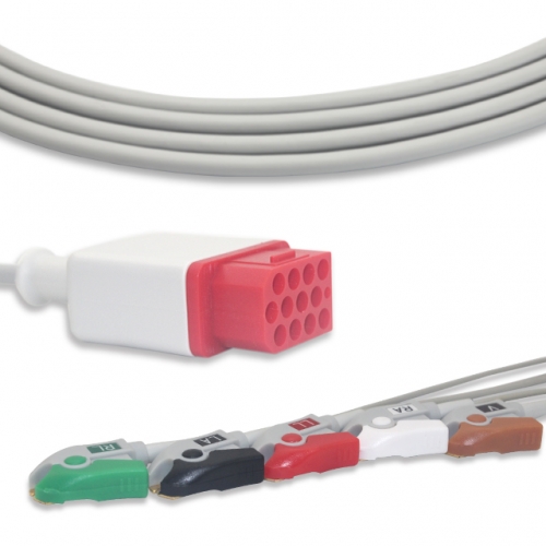 Bionet 5 Lead Fixed ECG Cable - Pinch Connector (G5149P)