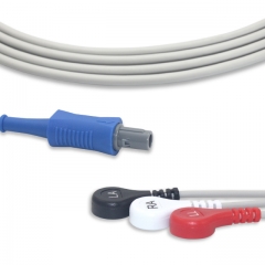Narcotrend 3 Lead Fixed ECG Cable - Snap Connector (G31126S)