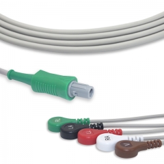 Tian Rong 5 Lead Fixed ECG Cable - Snap Connector (G5154S)