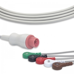 Bionet 5 Lead Fixed ECG Cable - Snap Connector (G5104S)