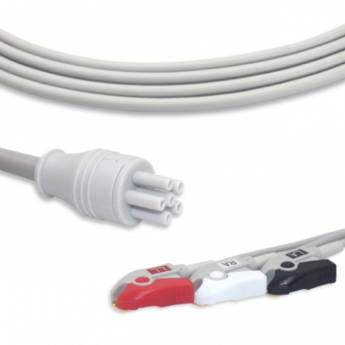 Colin 3 Lead Fixed ECG Cable - Pinch Connector (G3106P)