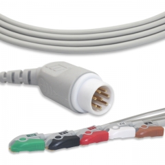Philip-HP 5 Lead Fixed ECG Cable - Pinch Connector (G5123P)