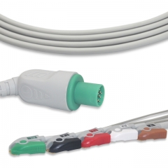 GE-Hellige 5 Lead Fixed ECG Cable - Pinch Connector (G5111P)
