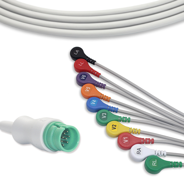 Primedic 10 Lead Fixed ECG Cable - Snap Connector (G1159S),ECG Cables ...