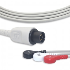 MEK 3 Lead Fixed ECG Cable - Snap Connector (G3120S)