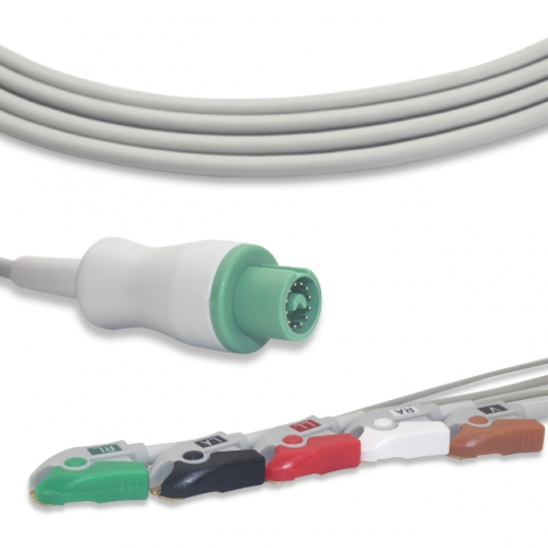 Fukuda Denshi 5 Lead Fixed ECG Cable - Pinch Connector (G5133P )