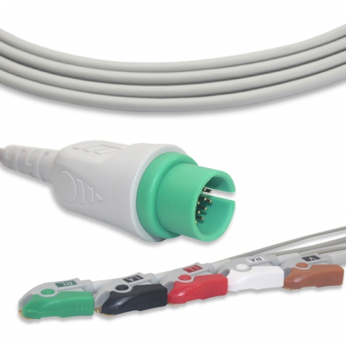 Spacelabs 5 Lead Fixed ECG Cable - Pinch Connector (G5126P)