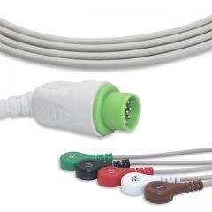 Mennen 5 Lead Fixed ECG Cable - Snap Connector (G5117S)