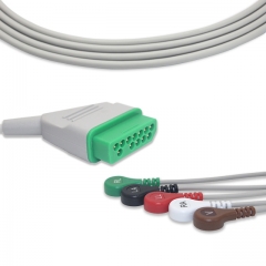 Nihon Kohden 5 Lead Fixed ECG Cable - Snap Connector (G5122S)