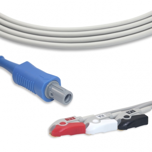Cretiv 3 Lead Fixed ECG Cable - Pinch Connector (G3127P)