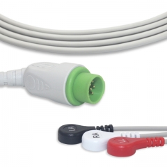 Fukuda Denshi 3 Lead Fixed ECG Cable - Snap Connector (G3109S)