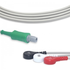 Tian Rong 3 Lead Fixed ECG Cable - Snap Connector (G3154S)