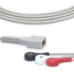 MEK 3 Lead Fixed ECG Cable - Snap Connector (G3119S)