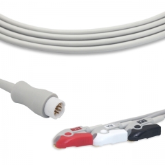 General 3 Lead Fixed ECG Cable - Pinch Connector (G3124P)