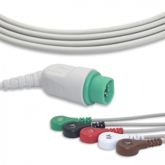 Drager-Siemens 5 Lead Fixed ECG Cable - Snap Connector (G5108S)