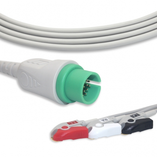 Spacelabs 3 Lead Fixed ECG Cable - Pinch Connector (G3126P)