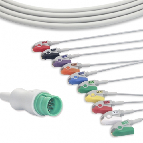Primedic 10 Lead Fixed ECG Cable - Pinch Connector (G1159P)