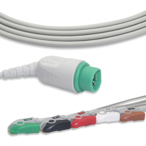 Drager-Siemens 5 Lead Fixed ECG Cable - Pinch Connector (G5108P)