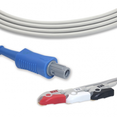 GE-Critikon 3 Lead Fixed ECG Cable - Pinch Connector (G31132P)