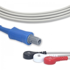 GE-Critikon 3 Lead Fixed ECG Cable - Snap Connector (G31132S)