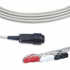 SAADAT 3 Lead Fixed ECG Cable - Pinch Connector (G31121P)