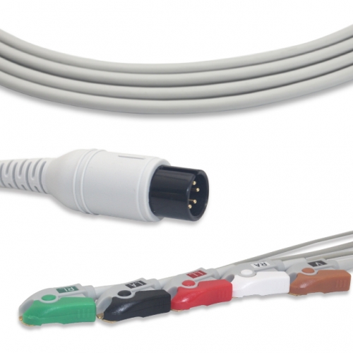 Comen 5 Lead Fixed ECG Cable - Pinch Connector (G5132P)