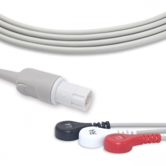 Drager 3 Lead Fixed ECG Cable - Snap Connector (G31116S)