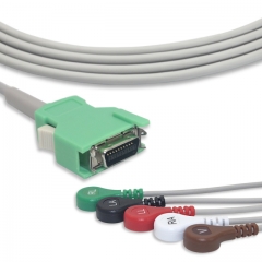 Nihon Kohden 5 Lead Fixed ECG Cable - Snap Connector (G5134S)