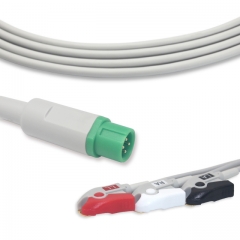 Biolight 3 Lead Fixed ECG Cable - Pinch Connector (G31117P)