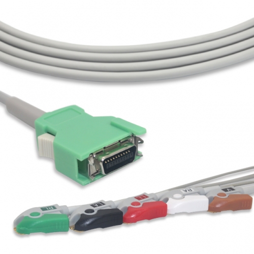 Nihon Kohden 5 Lead Fixed ECG Cable - Pinch Connector (G5134P)