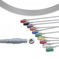 Welch Allyn 10 Lead Fixed Diagnostic EKG Cable - Pinch Connector (K1129P)