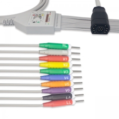 Zoll 10 Lead Fixed Diagnostic EKG Cable - Banana Connector (K1133B)