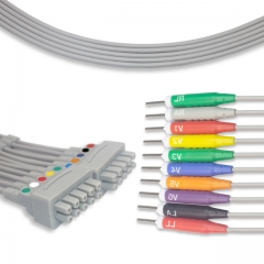 GE-Marquette 10 Lead EKG leadwire - Needle Connector (K113MQ)