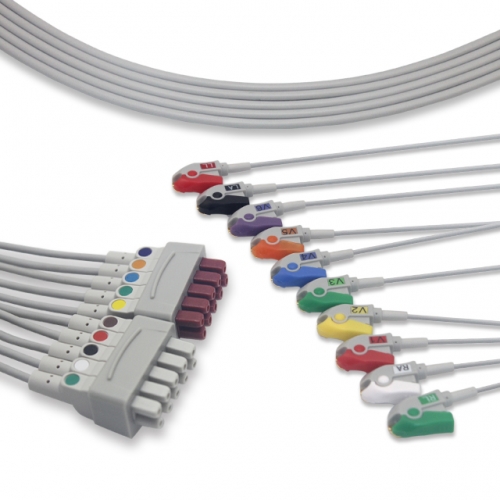 GE CAM14 10 Lead EKG leadwire - Pinch Connector (K111GE)