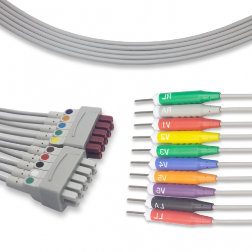 GE CAM14 10 Lead EKG leadwire - Needle Connector (K113GE)