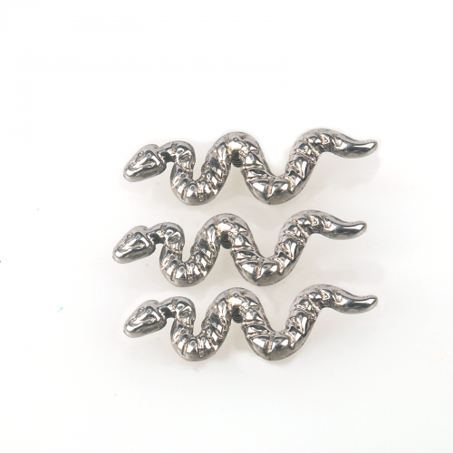 Body Piercing Jewelry Earring Jewelry ASTM F136 Titanium Piercing Jewelry Silver Colour Snake Animal Gift Internally Threaded Jewelry-- P095