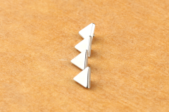Body Piercing Jewelry 0.9 & 1.2 mm Internally Thread ASTM F136 Titanium Piercing Jewelry 16G & 14G Triangle Shape Ear Piercing Jewelry P066